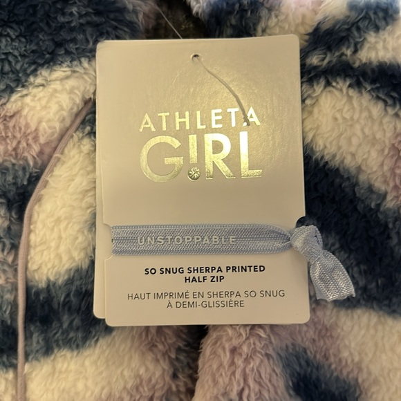 Athleta Girl So Snug Sherpa Printed Half Zip - Picture 3 of 3